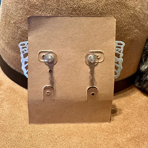 Plunder Silver Butterfly Earrings - Picture 2 of 4